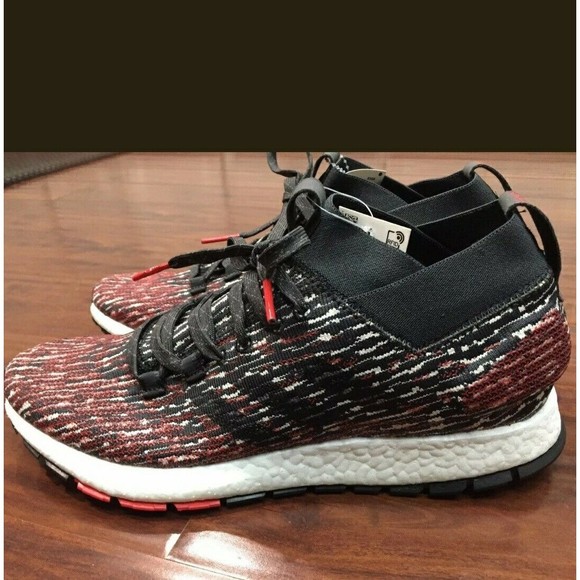 Adidas Pureboost Rebel Running Shoes Size (6) # F35781 Black Red .. - Picture 2 of 6